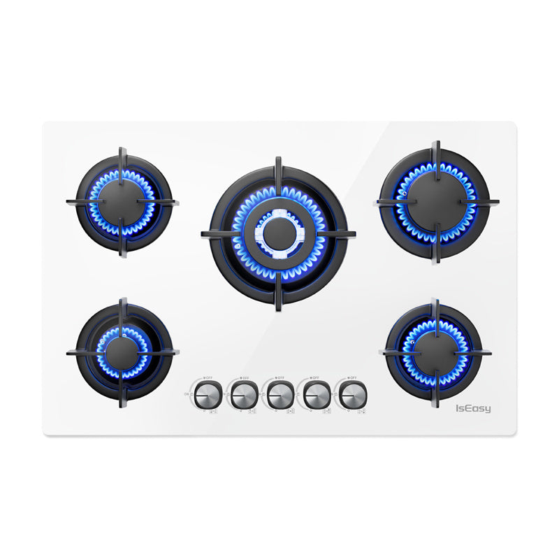 ISEASY MGBG-775 gasgrill med 5 brændere (hvid)
