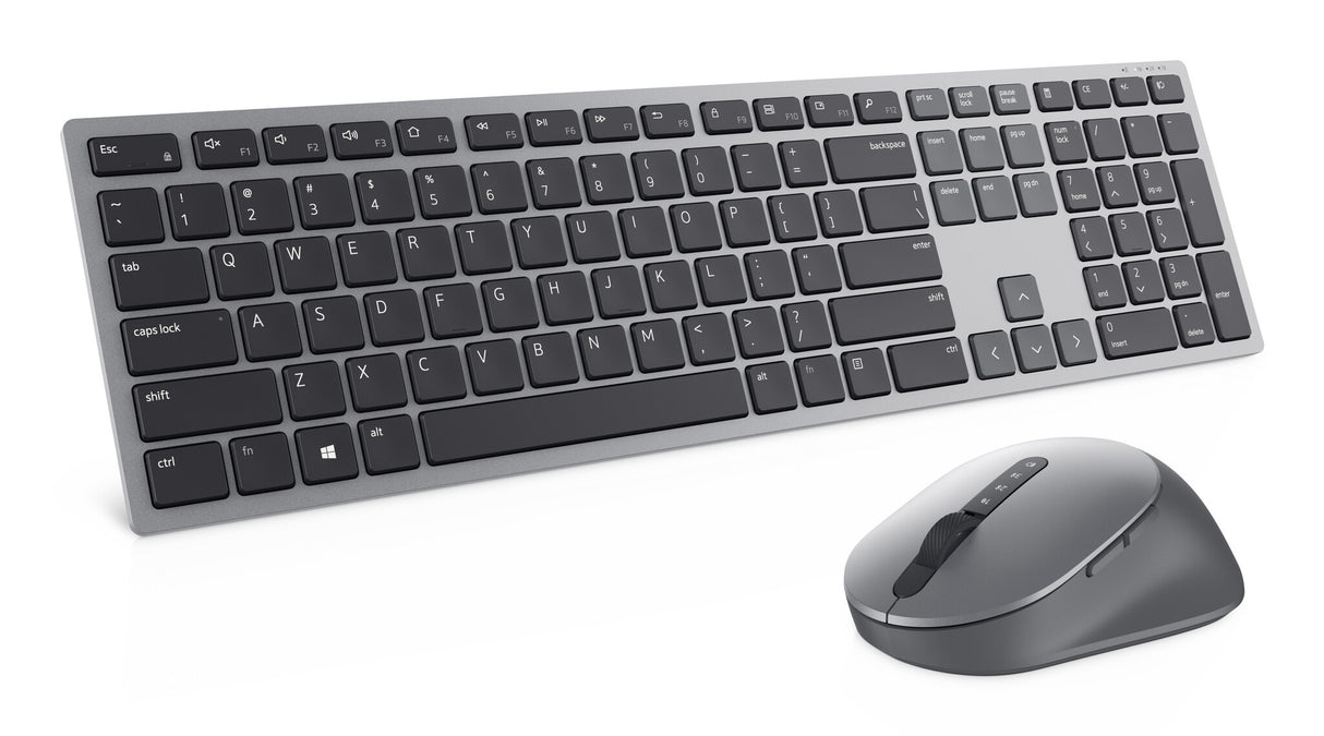 DELL KM7321W tastatur Mus inkluderet Kontor RF trådløs + Bluetooth QWERTY Russisk Grå, Titanium