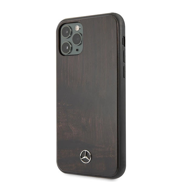 Mercedes Wood Line Rosewood-foder for iPhone 11 Pro Max - brun