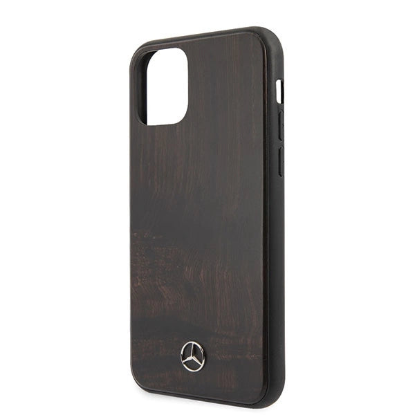 Mercedes Wood Line Rosewood-foder for iPhone 11 Pro Max - brun