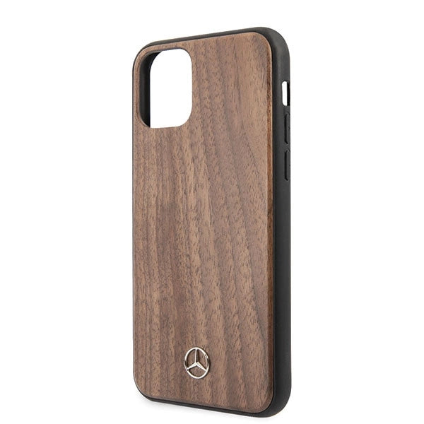 Mercedes MEHCN65VWOLB iPhone 11 Pro Max hardcase brązowy/brown Wood Line Walnut
