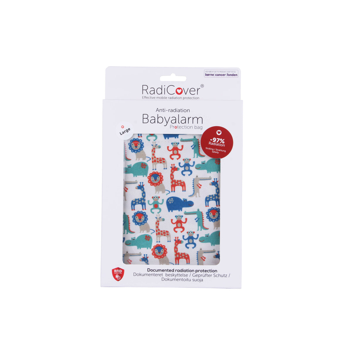 Radicover Strålingsbeskyttelse Babyalarm Pose Large Babyprint