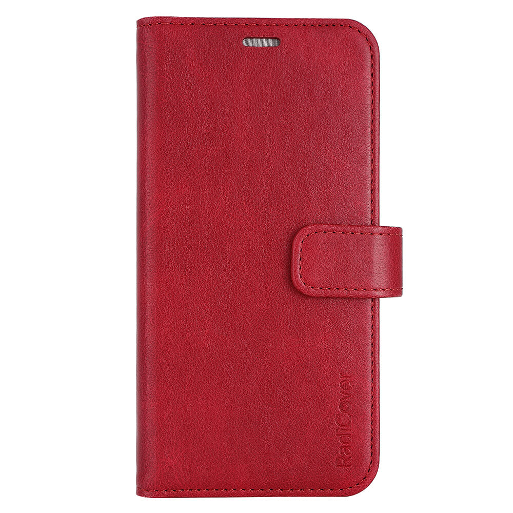 Radicover Flipcover 3 Card Anti Radiation I Phone 13 / 14 6,1" Red Pu Rfid
