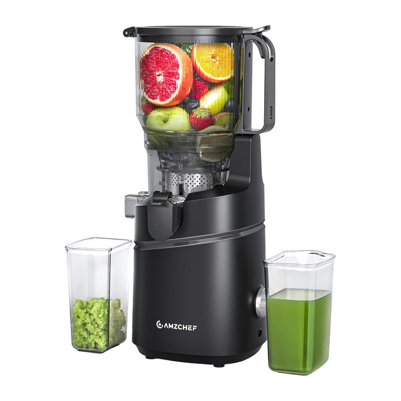 AMZCHEF SJ-036CBK langsomme juicepresser (sort)