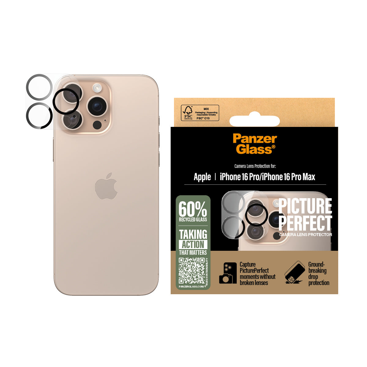 PanzerGlass PicturePerfect Lens Protector iPhone 16 Pro / 16 Pro Max