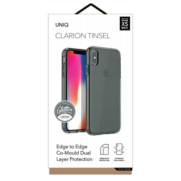 Uniq Clarion Tinsel-hylster til iPhone Xs Max - sort