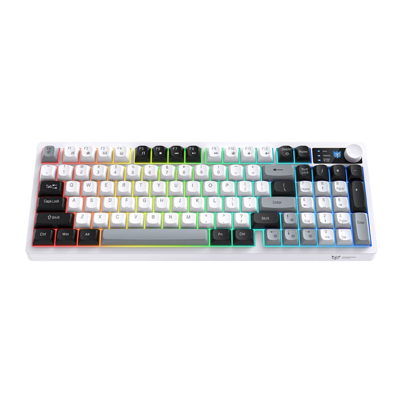 Onikuma MT902 2.4G Gaming Keyboard (Sort og hvid)