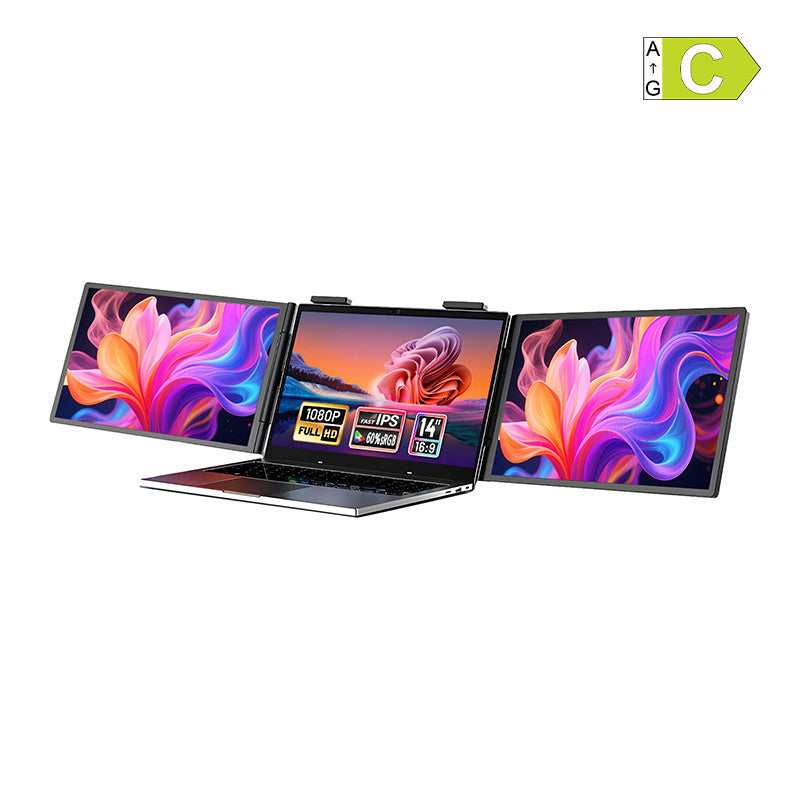 Bærbar skærm ZEUSLAP ZB14 dual 14" bærbar skærm