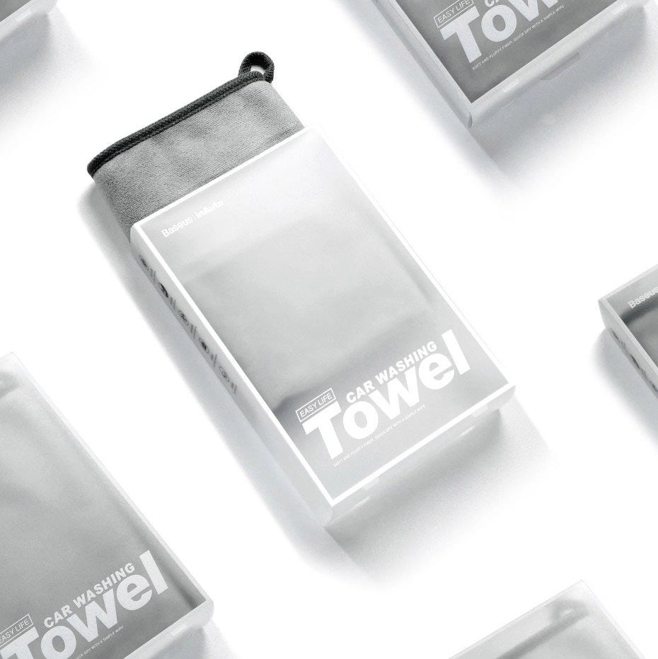 Baseus microfiber bil tørring håndklæde microfiber 40 cm x 80 cm grå (CRXCMJ-A0G)