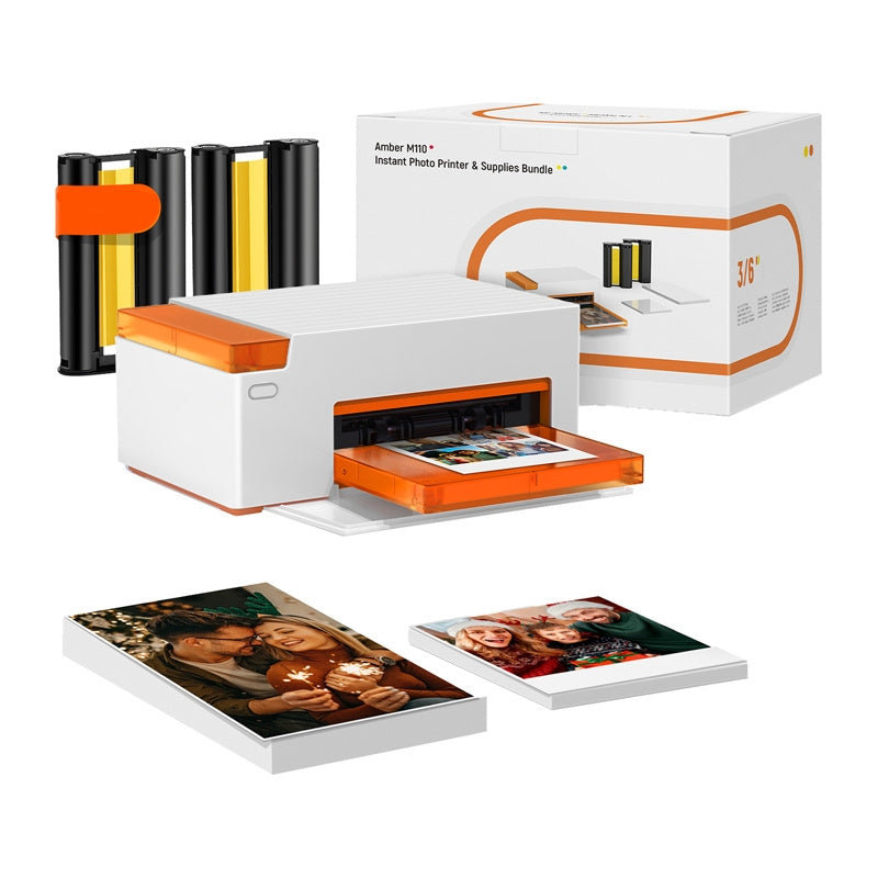 Liene Amber M110 4x6" bærbar foto printer med 60 ark 4x6" fotopapir