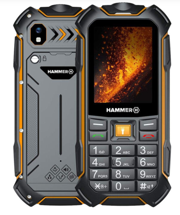 HAMMER Boost 2 LTE 6,1 cm (2.4") 241 g Sort, Gul Robust telefon