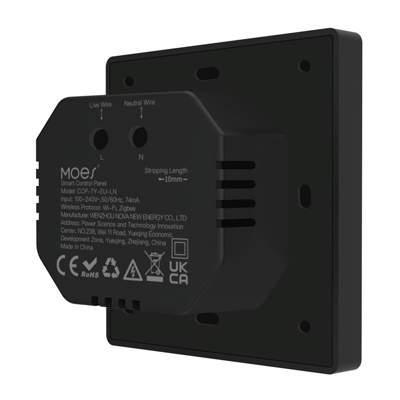 MOES CCP-TY-LN Wi-Fi/ZigBee Kontrolpanel med 4" LCD-skærm