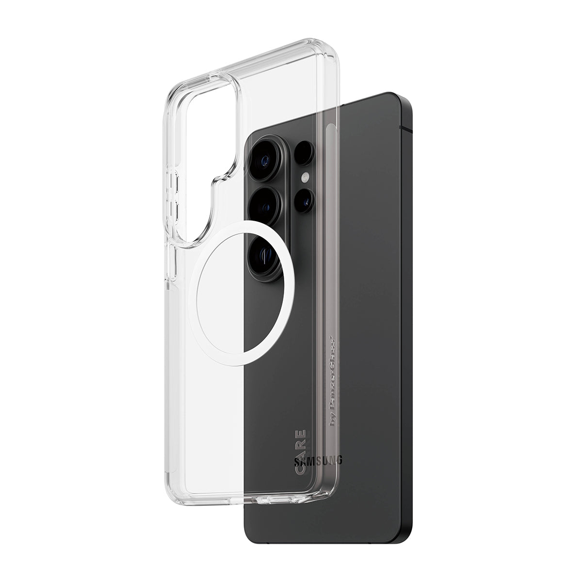 CARE by PanzerGlass Urban Explorer Case Transparent w. White Qi Samsung Galaxy S26 Ultra
