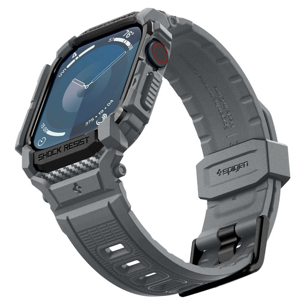 Spigen Rugged Armor ”Pro” Apple Watch 10/11 (46 Mm) Mørkegrå