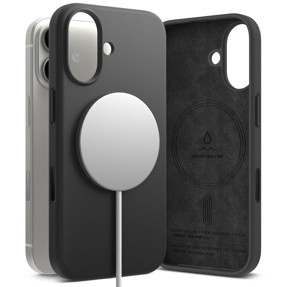 Ringke Silikone Magnetisk Magsafe Iphone 17 Sort