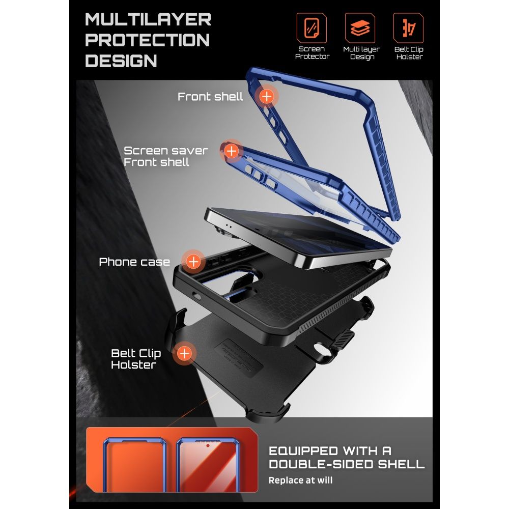 Supcase Unicorn Beetle Pro Mag Magsafe 2 Sæt Galaxy S26 Ultra Cobalt