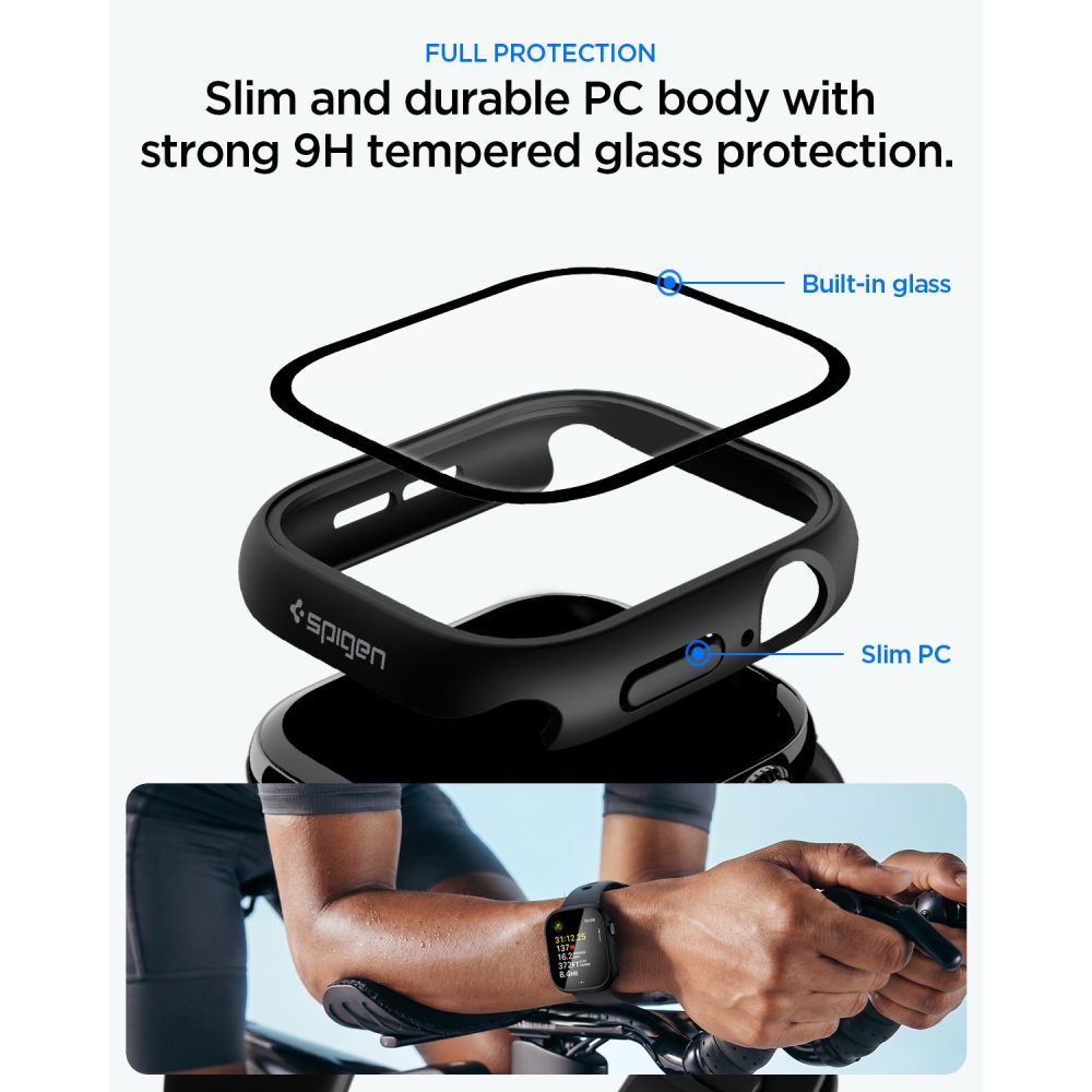 Spigen Thin Fit 360 Apple Watch 10/11 (46 Mm) Sort