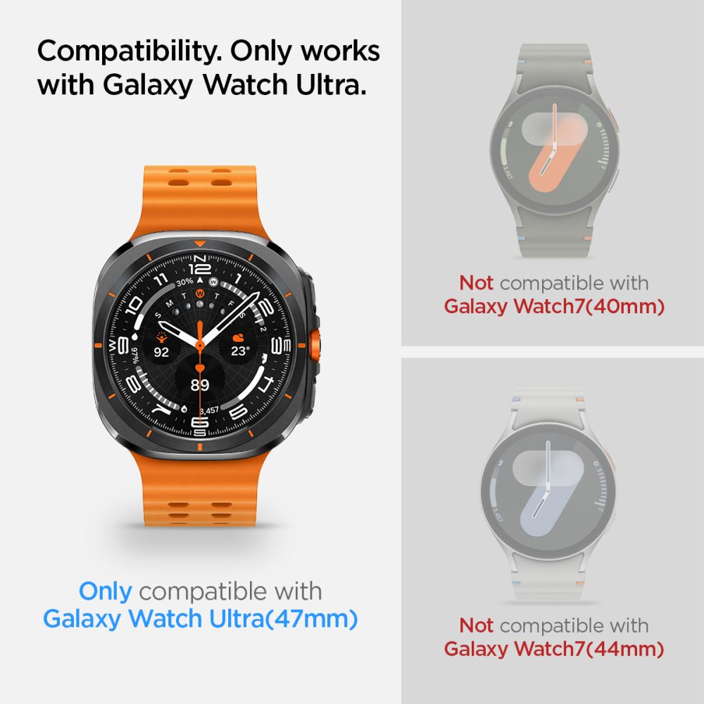 Hærdet Glas Spigen Glas.Tr ”Ez Fit” 2 Pack Samsung Galaxy Watch Ultra 2024 / 2025 (47 Mm) Klar