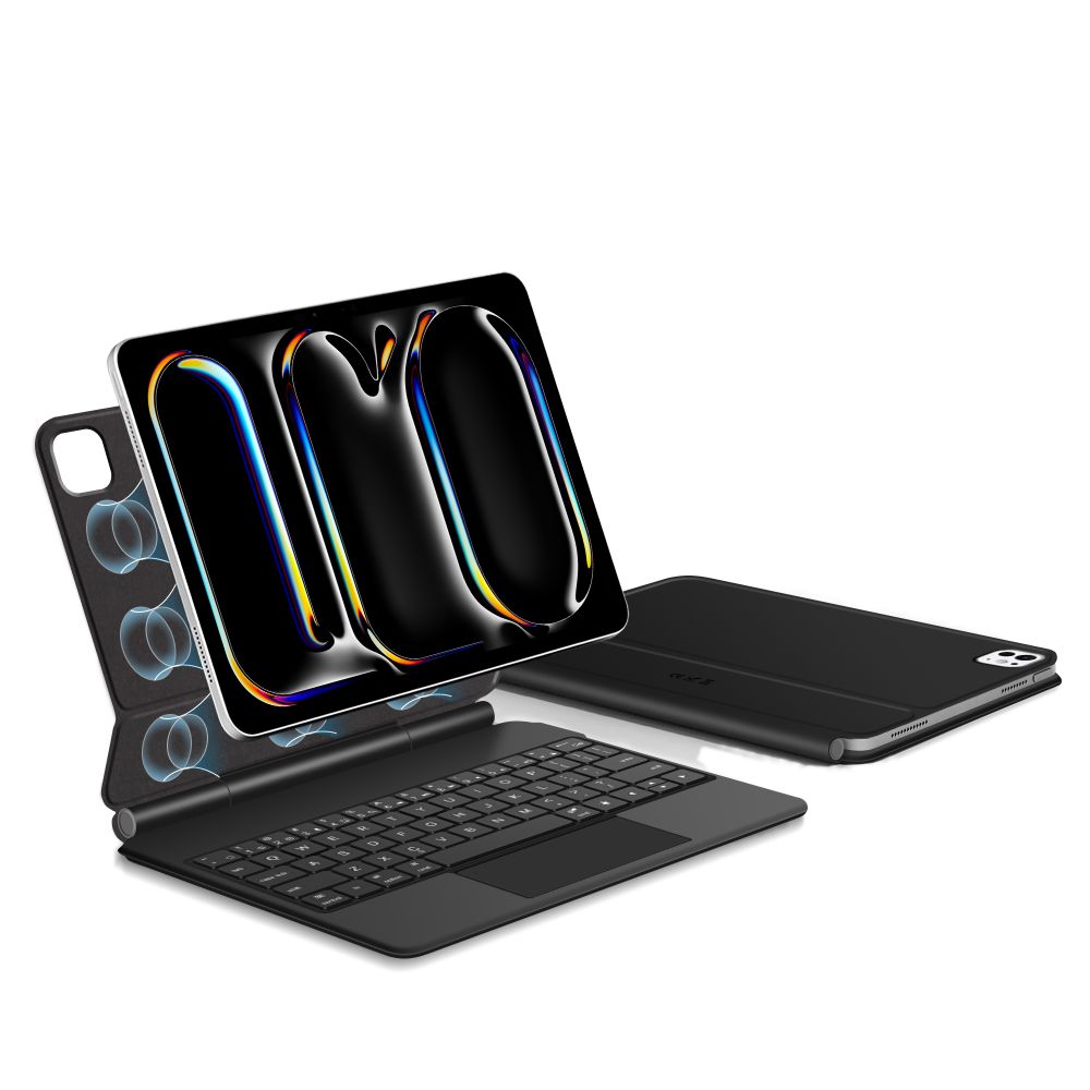 Tech Protect Smartcase Magnetisk + Tastatur Ipad Pro 11” 5/6 2024 2025 Sort