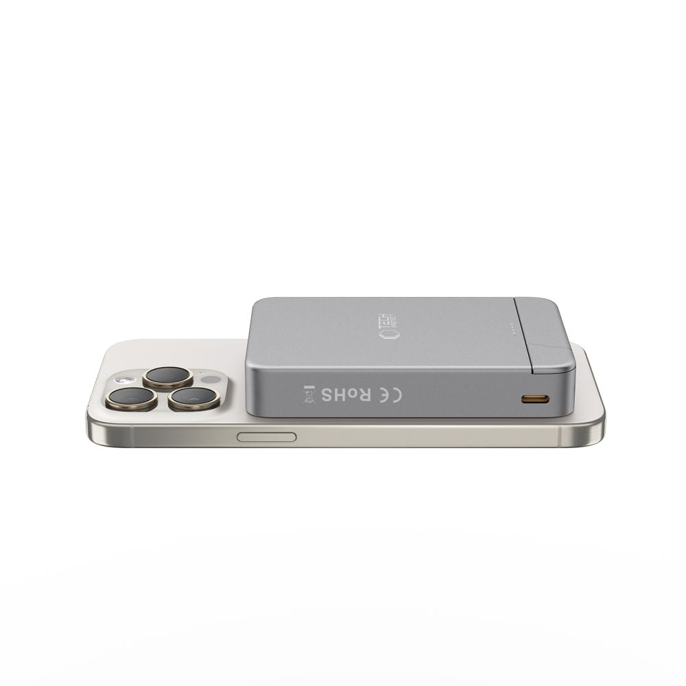 Tech Protect Pb15 Lifemag Magsafe Powerbank 10000 M Ah Spacegrå