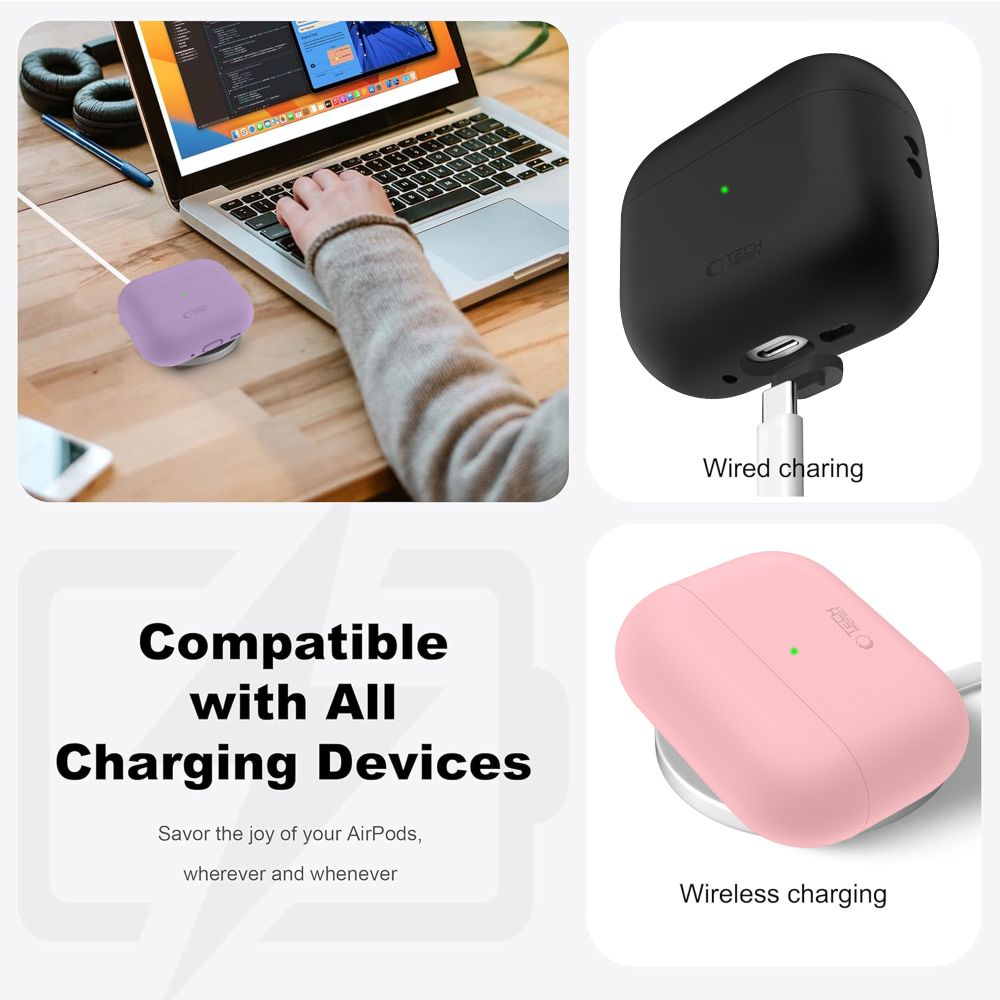Tech Protect Silikone Apple Airpods Pro 3 Sort