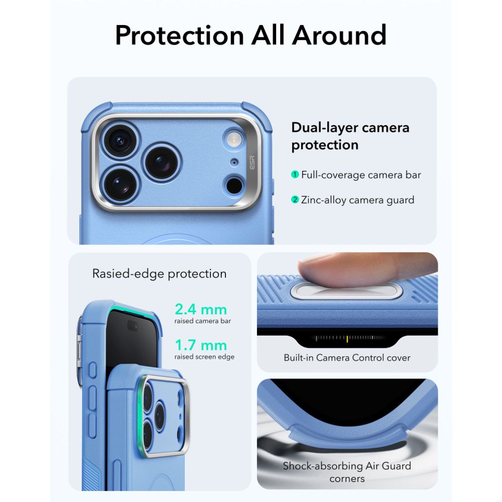 Esr Cyber Tough Stænder Magsafe Iphone 17 Pro Max / 18 Pro Max Lysebla