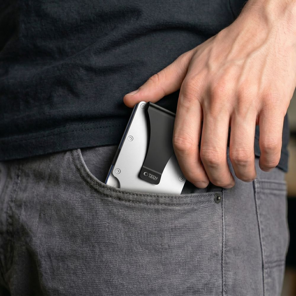 Tech Protect Thorn Rfid Kortpung Stål Sølv