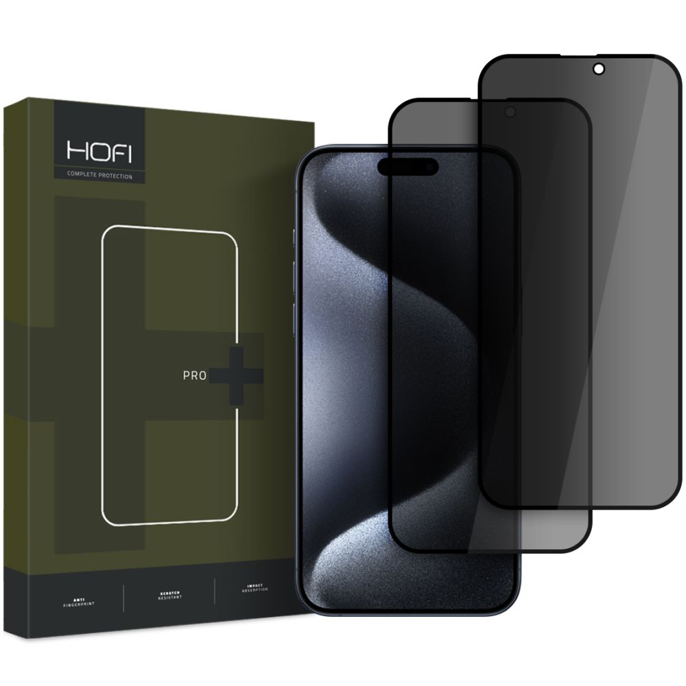 Privacyglas Hofi Anti Spy Glass Pro+ 2 Pack Iphone 16 Pro / 17 / 17 Pro Privacy