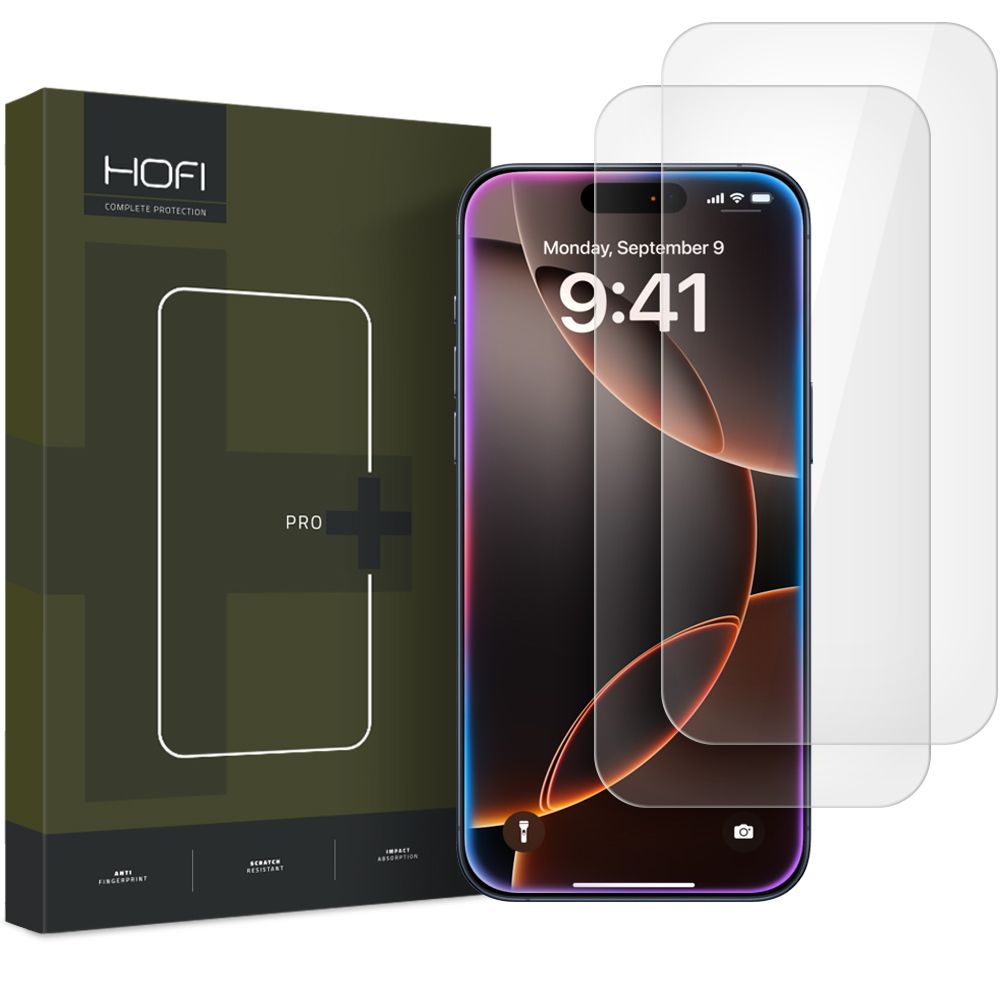 Hærdet Glas Hofi Glass Pro+ 2 Pack Iphone 16 Pro / 17 / 17 Pro Clear