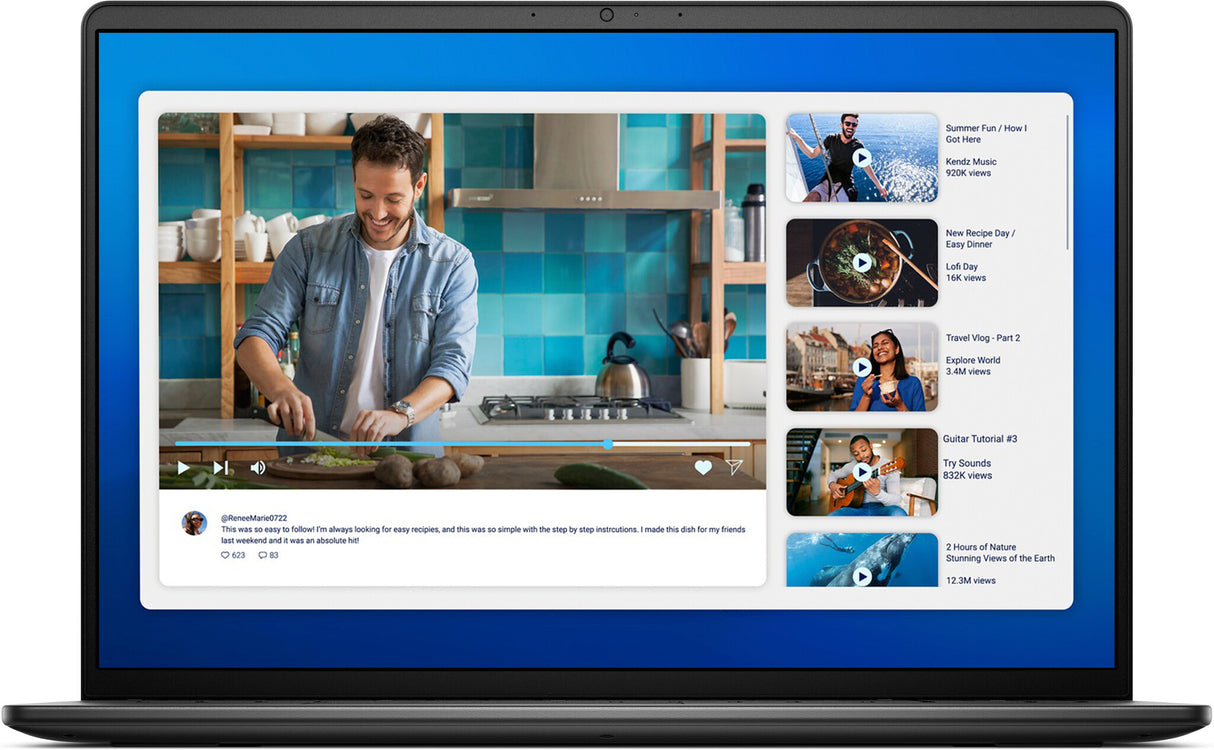 DELL DC16250 Intel Core 5 120U Laptop 40,6 cm (16") Full HD+ 8 GB DDR5-SDRAM 512 GB SSD Wi-Fi 6 (802.11ax) Windows 11 Home Sort