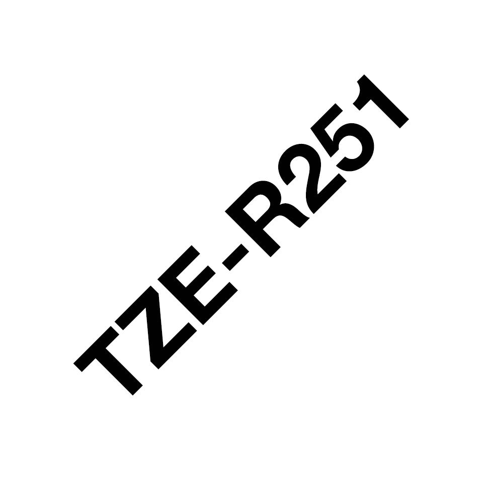 Brother TZE-R251 etiketbånd Sort på hvid