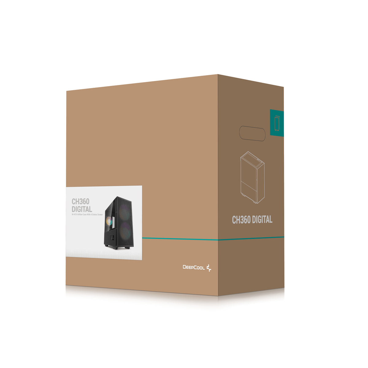 DeepCool CH360 DIGITAL Tower Micro ATX Sort