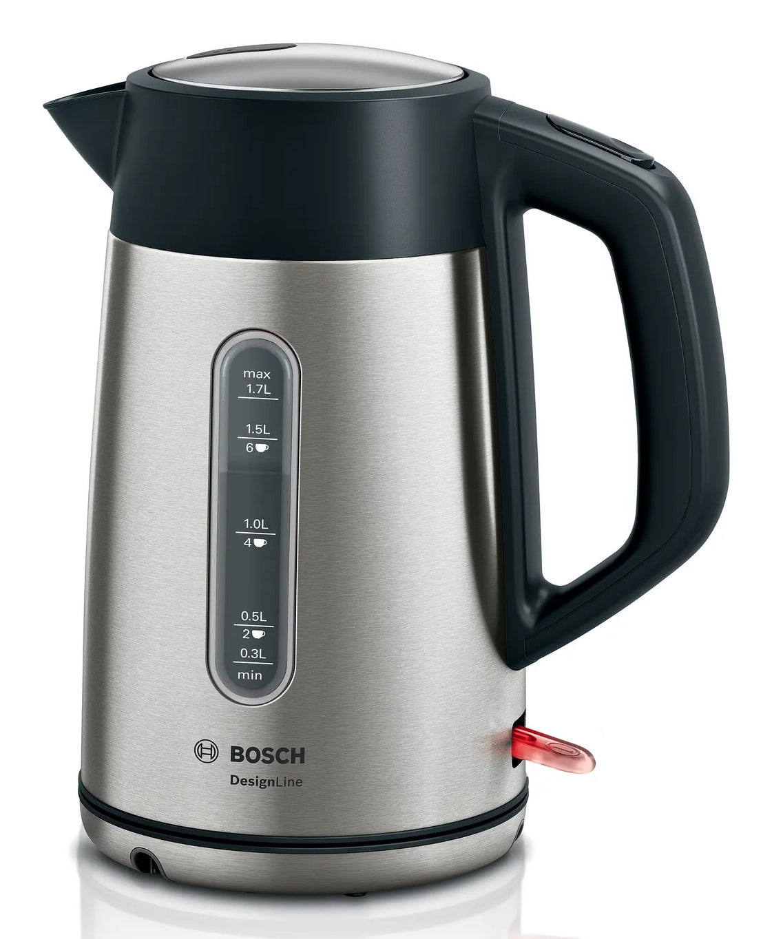 Bosch DesignLine Elkedel 1.7liter 2.4kW Rustfrit stål/sort