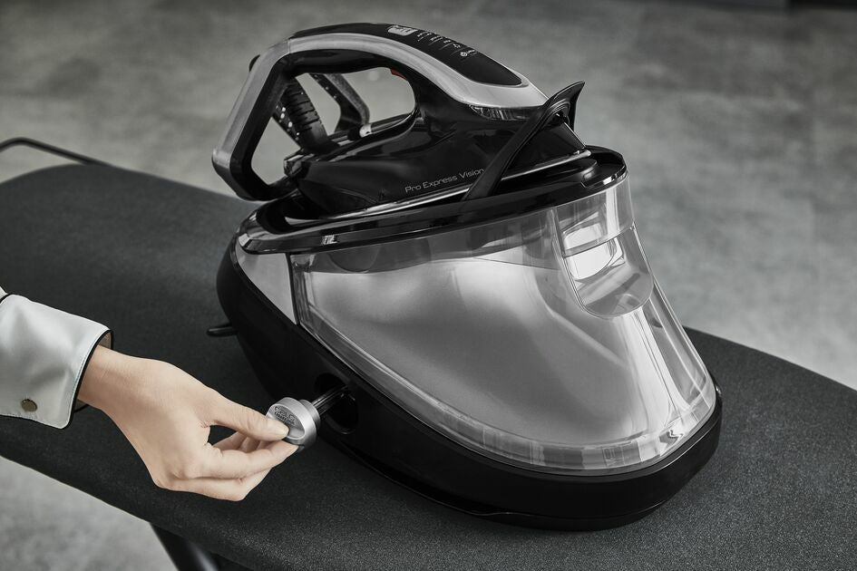 Tefal Pro Express Vision GV9821 3000 W 1,2 L Durilium AirGlide Autoclean soleplate Sort, Sølv