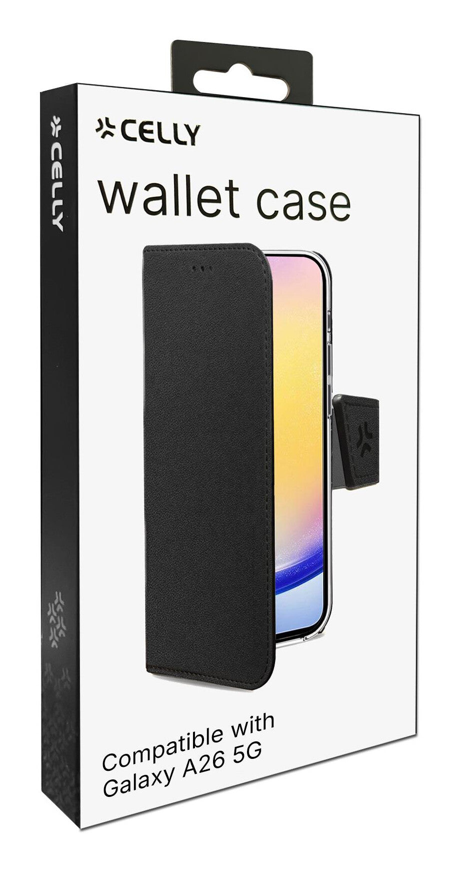 Celly WALLY mobiltelefon etui 17 cm (6.7") Tegnebogsetui Sort