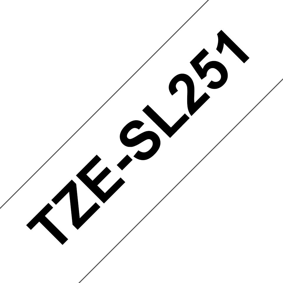 Brother TZESL251 etiketbånd Sort på hvid