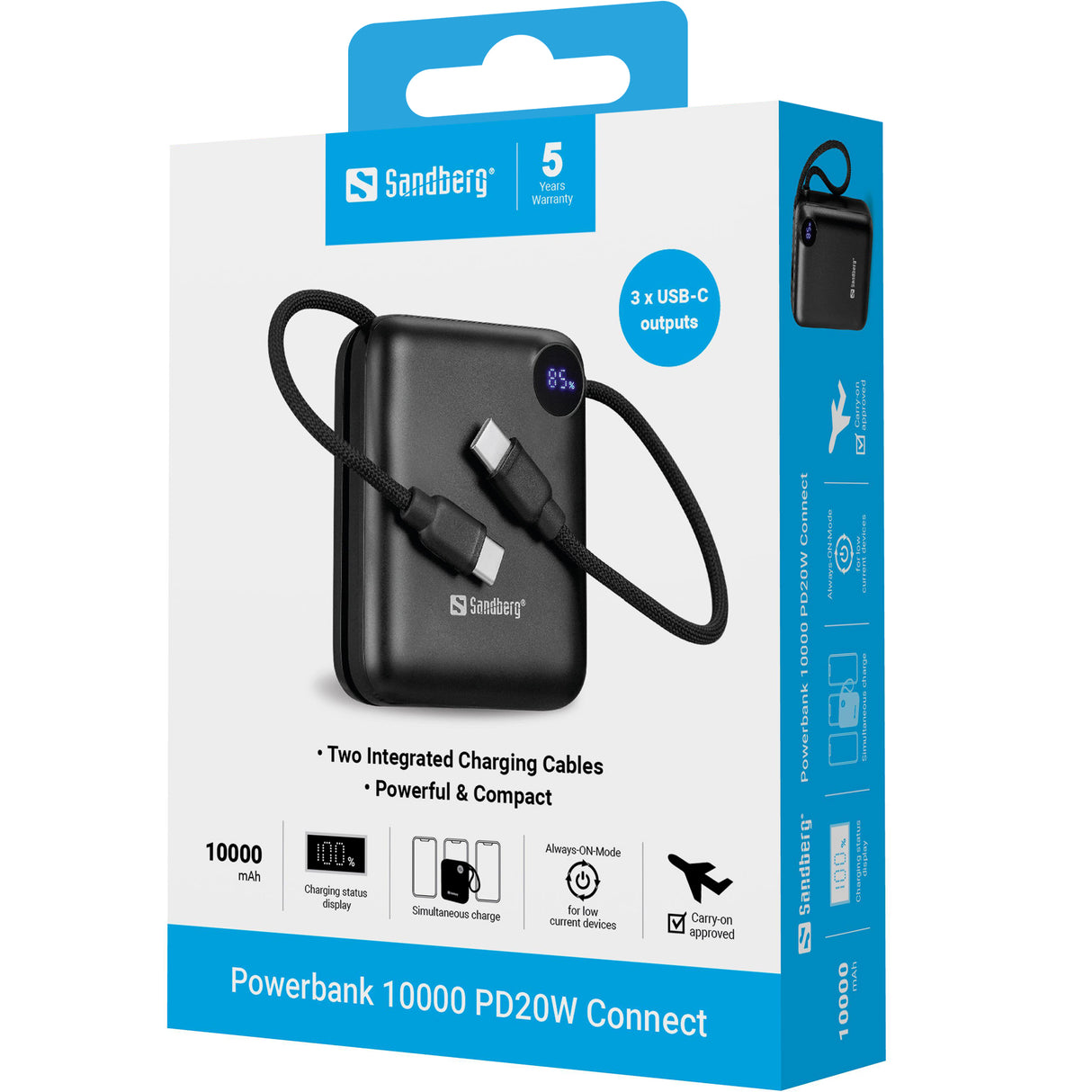 SANDBERG Powerbank 10000 PD20W Connect