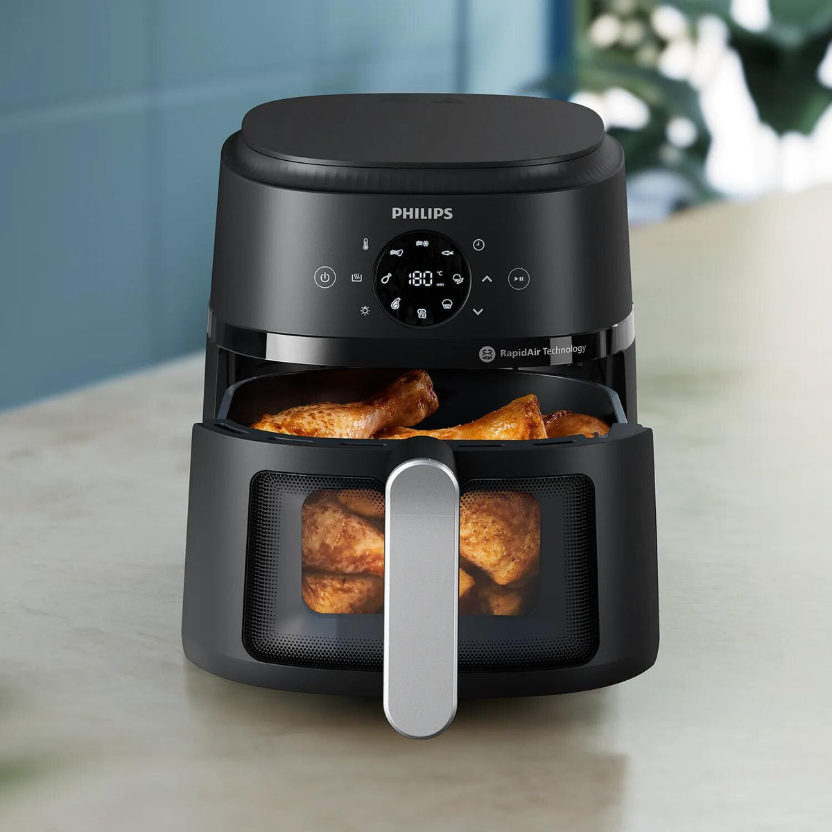 Philips 2000 Series NA221 Airfryer 1.5kW Sort/ sølv