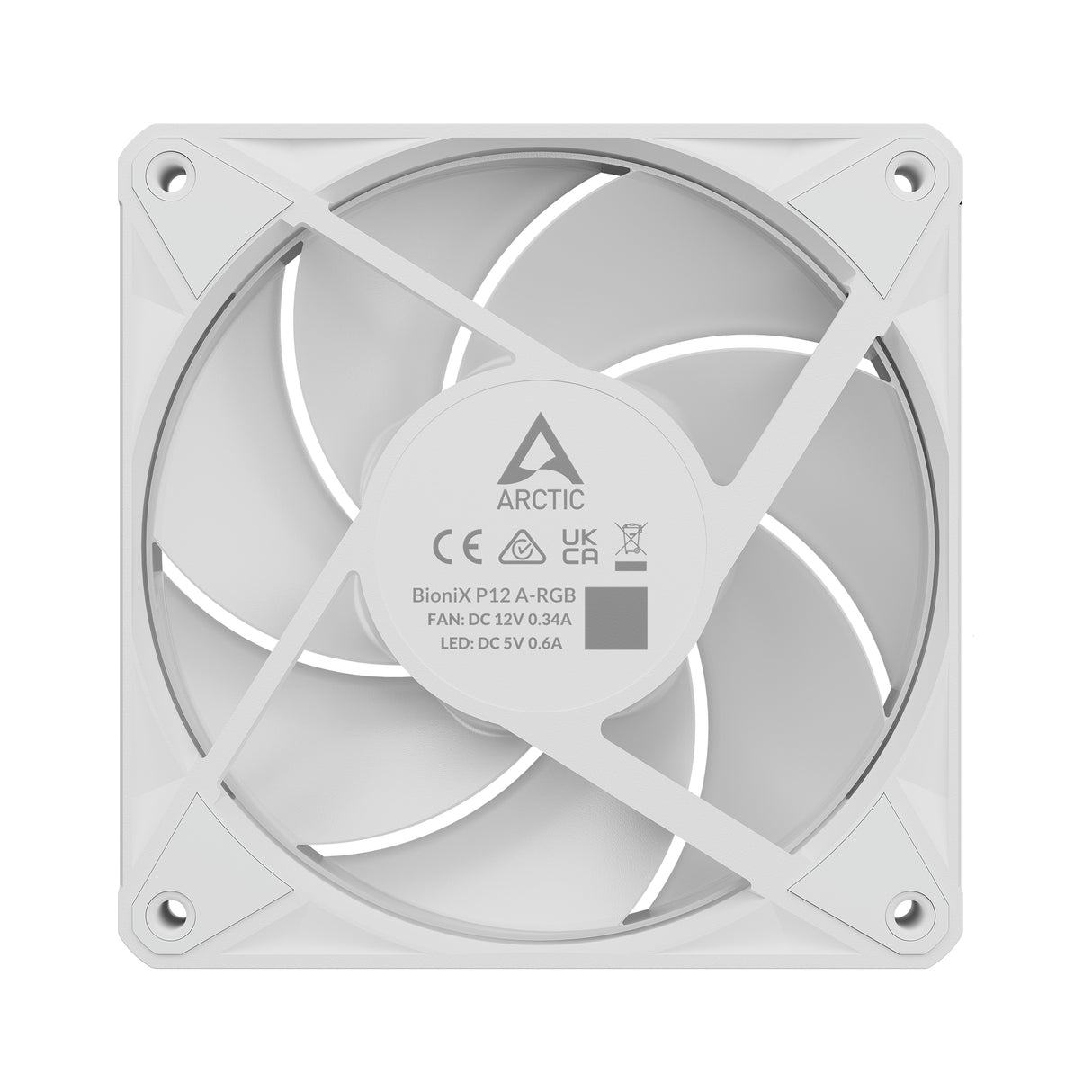ARCTIC BioniX P12 A-RGB Computerkabinet Ventilator 12 cm Hvid 1 stk