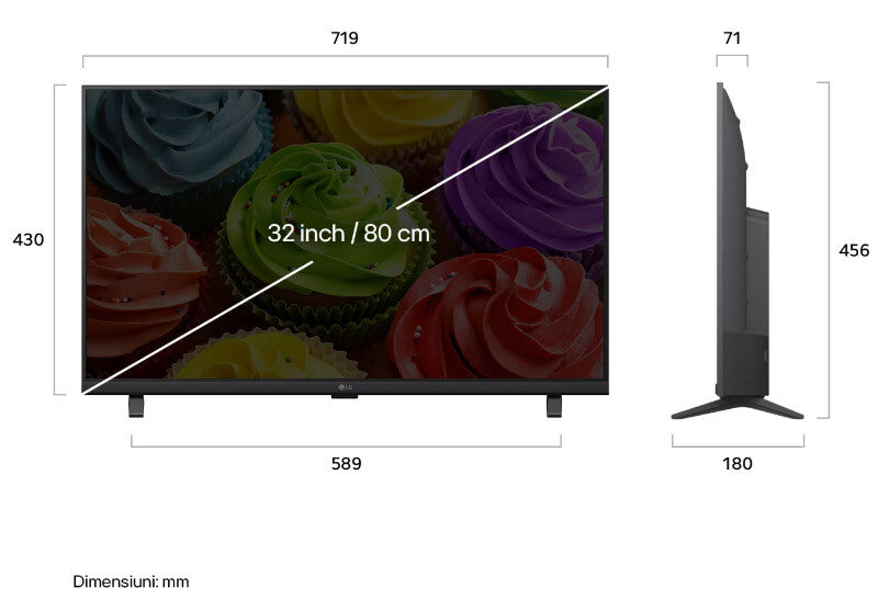 LG 32LB650B3LA TV 81.3 cm (32") HD Smart TV Wi-Fi Black