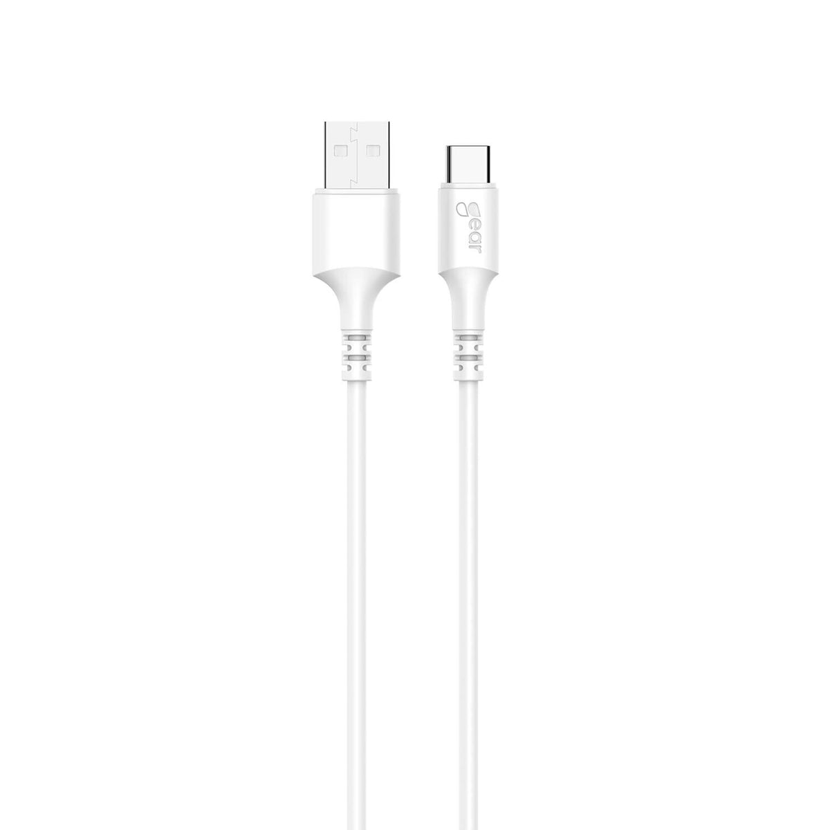Gear Ladekabel USB-A-USB-C 2.0 2m Rundt Kabel Hvid