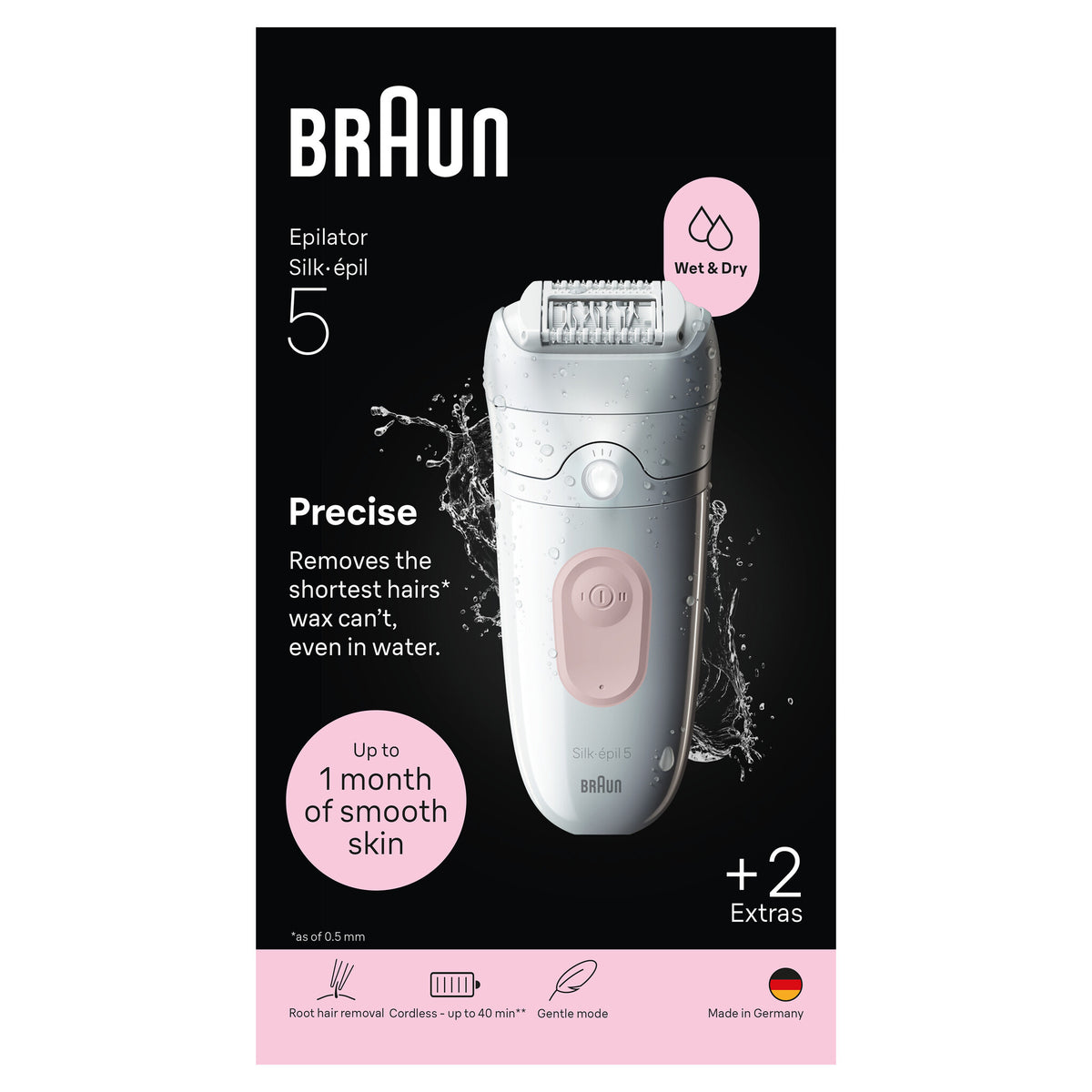 Braun - Silk·epil 5 Wet & Dry Epilator - Flamingo Pink