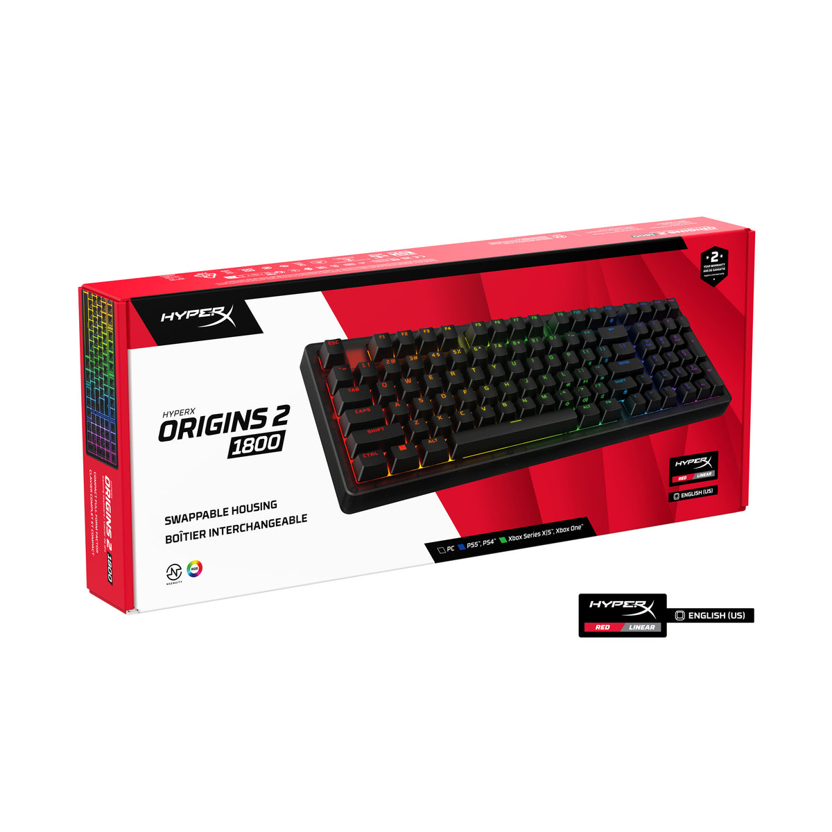 HyperX Origins 2 1800 keyboard Gaming USB Black