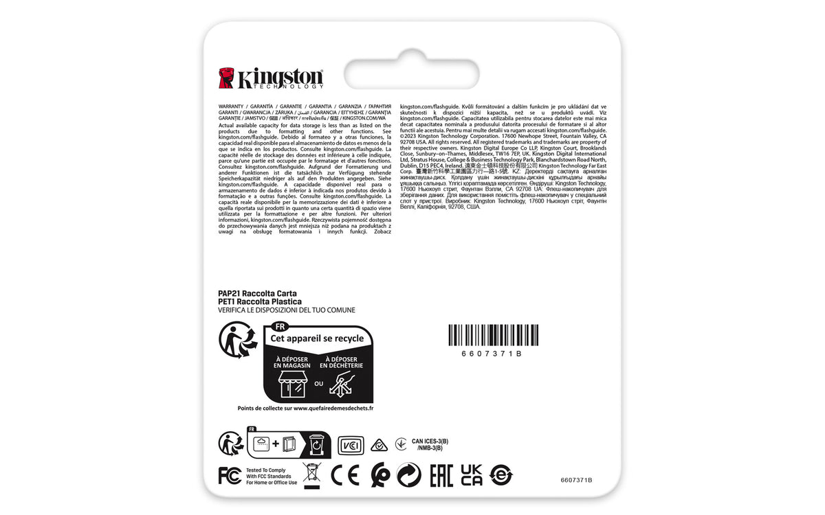 Kingstonas | SDHC/SDXC SD | ,,Flash" atminties kortele | 16 GB | Juodas