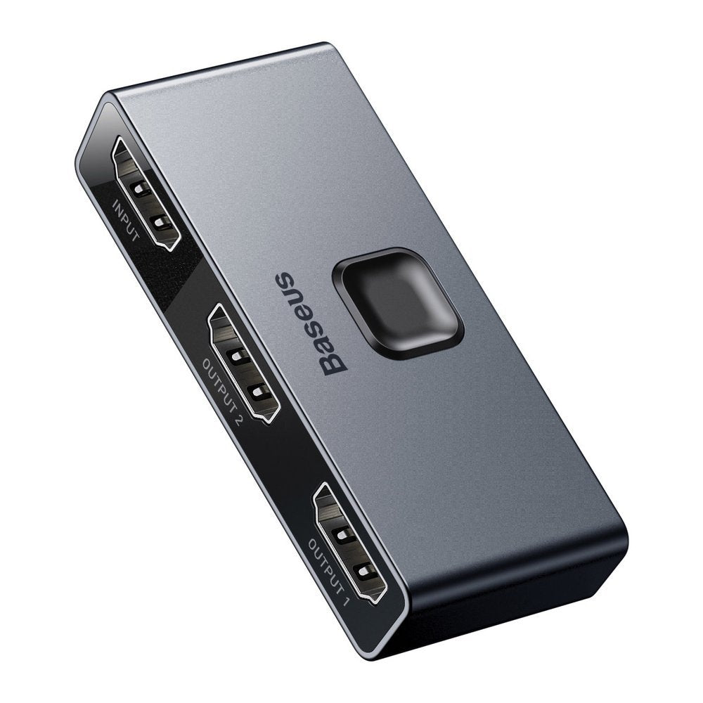 Baseus bidirectional switch splitter switcher HDMI - 2x HDMI 4K / 30 Hz gray (CAHUB-BC0G)