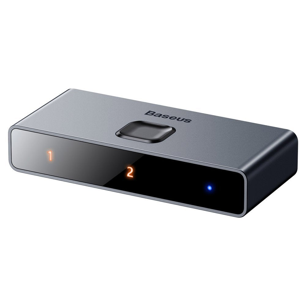 Baseus bidirectional switch splitter switcher HDMI - 2x HDMI 4K / 30 Hz gray (CAHUB-BC0G)