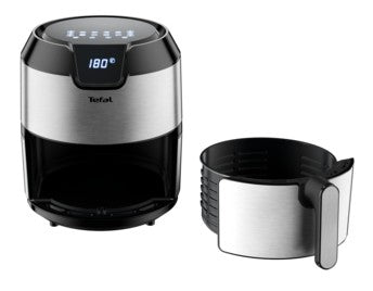 Tefal Easy Fry EY401D Enkelt 4,2 L Enkeltstående 1500 W Varmluftsteger Sort, Rustfrit stål
