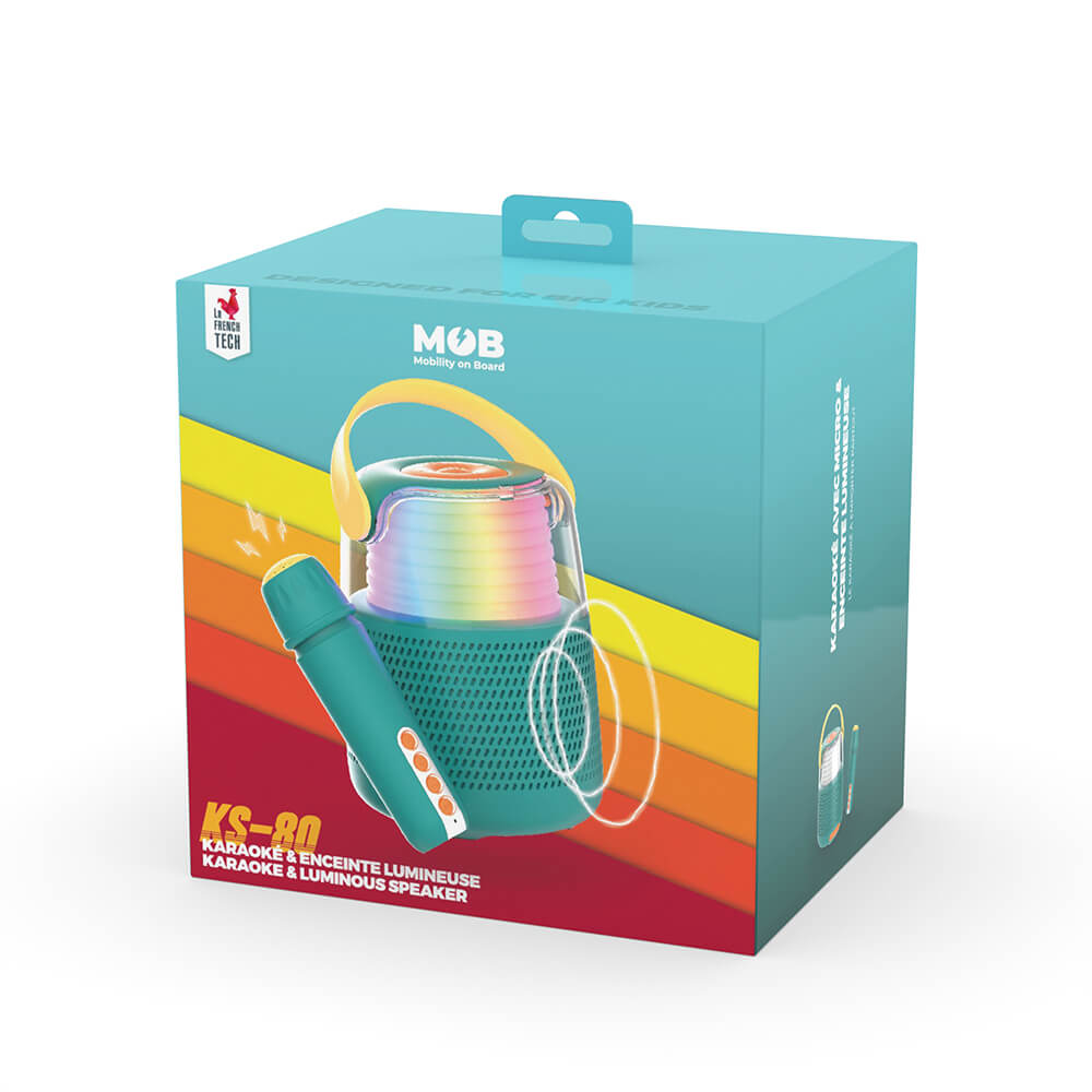 Mob Speaker Karaoke Kit Mic Blue