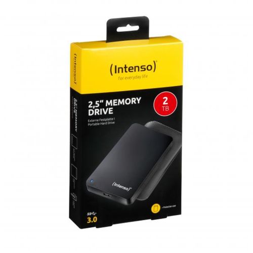 Intenso HDD Ekstern 2,5' 2TB USB 3.2 med læderhylster, sort EU (6023580)
