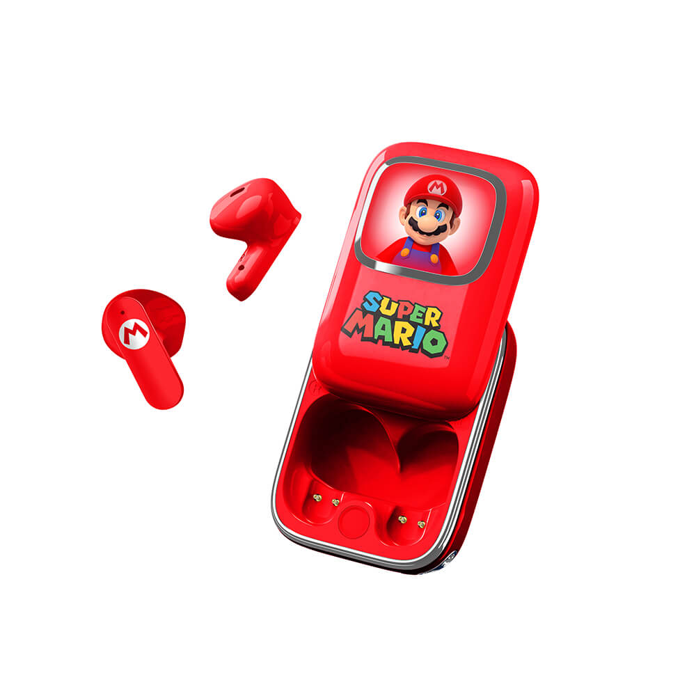 Super Mario Red Headphone In Ear Tws Slide With Led